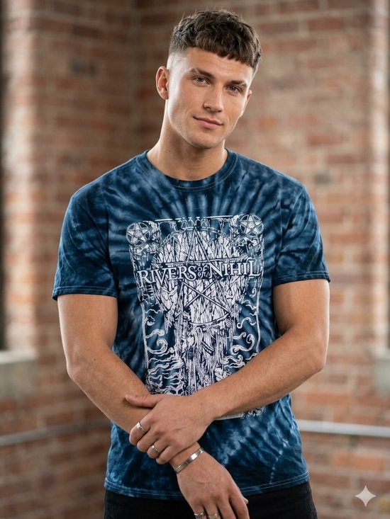 Gildan Other - Rivers of Nihil Graphic Tee Blue Tie Dye
